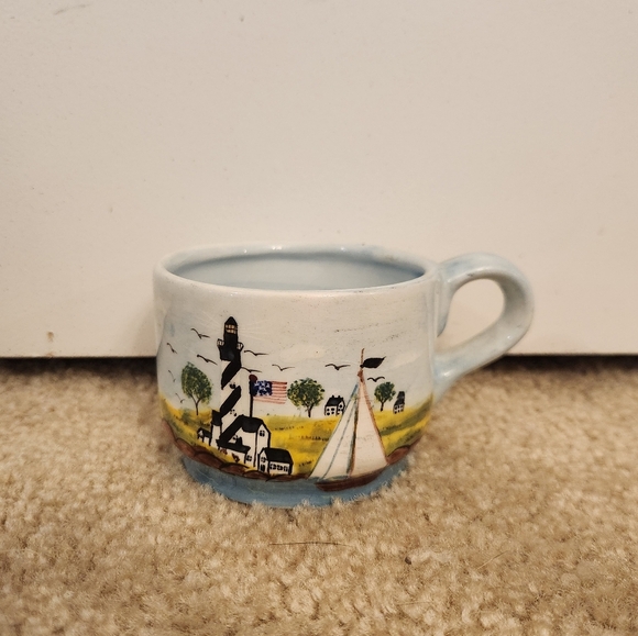 Hand Painted Lighthouse Mug Cup Casa Vera Beach - Picture 1 of 7